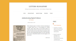 Desktop Screenshot of lettersblogatory.com